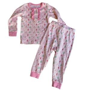 James & Lottie Girls Jammies Pajamas Set - Pink Nutcrackers - Ruffle Trim‎